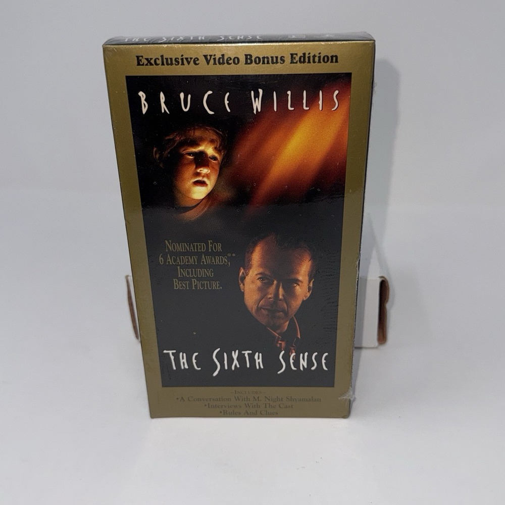 THE SIXTH SENSE  VHS MOVIE 1999  EXCLUSIVE VIDEO BONUS EDITION  NIB  SEALED